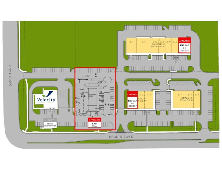 9001 Brodie Ln, Austin, TX à louer - Plan de site - Image 3 de 3