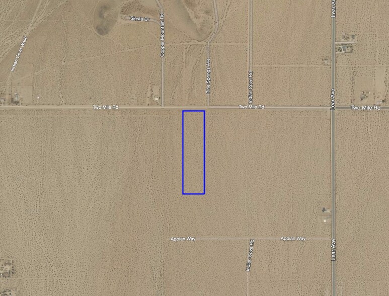 Two Mile Road, Twentynine Palms, CA à vendre - Aérien - Image 3 de 3