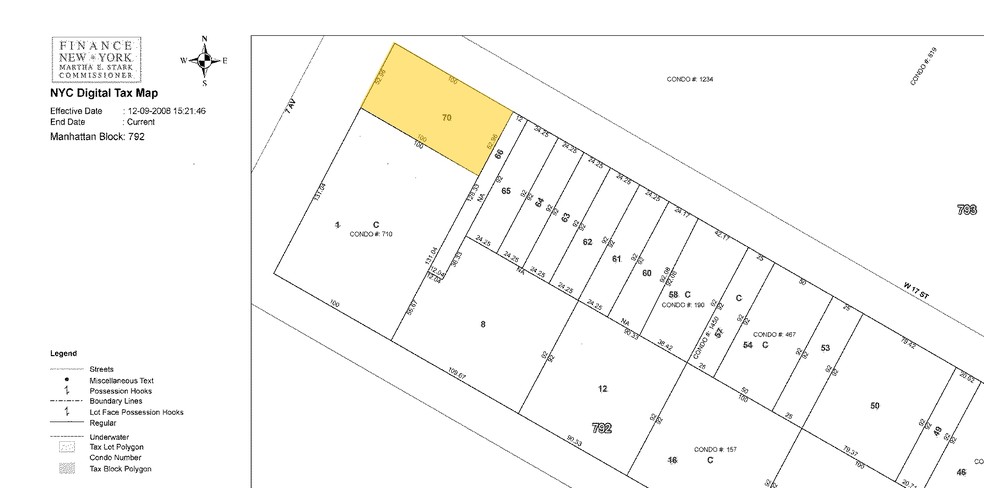 115 Seventh Ave, New York, NY à vendre - Plan cadastral - Image 1 de 1