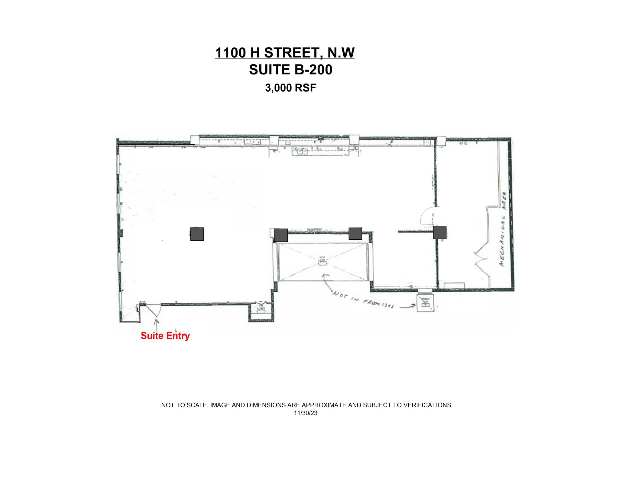 1100 H St NW, Washington, DC à louer Plan de site- Image 1 de 4
