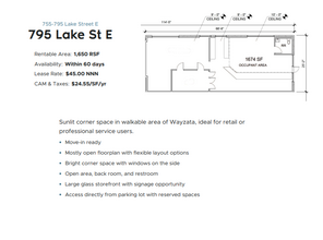 755-795 E Lake St, Wayzata, MN for lease Floor Plan- Image 2 of 8