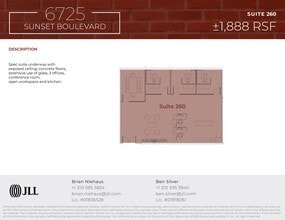 6725 W Sunset Blvd, Los Angeles, CA à louer Plan de site- Image 1 de 1