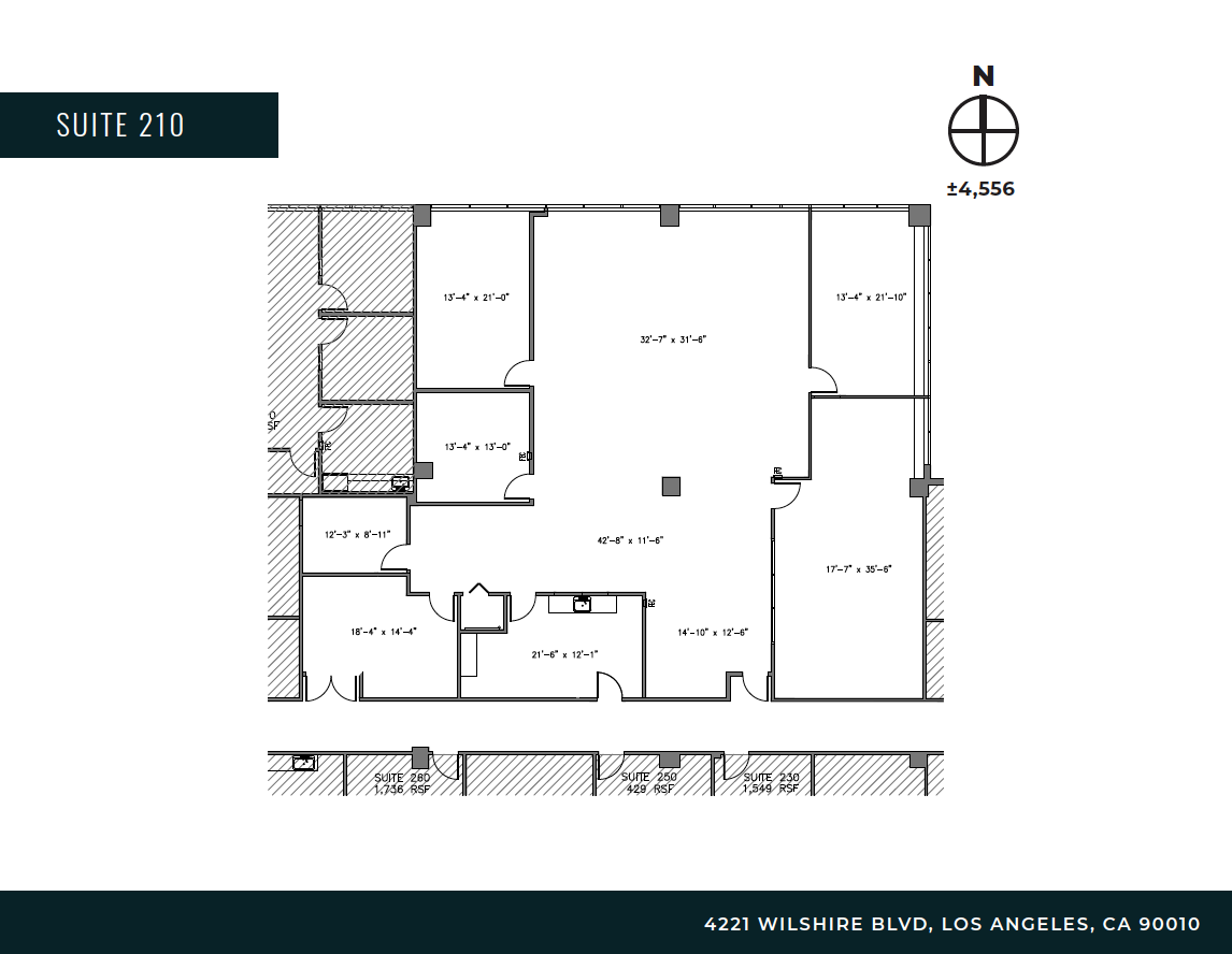 4221 Wilshire Blvd, Los Angeles, CA à louer Plan d’étage- Image 1 de 2