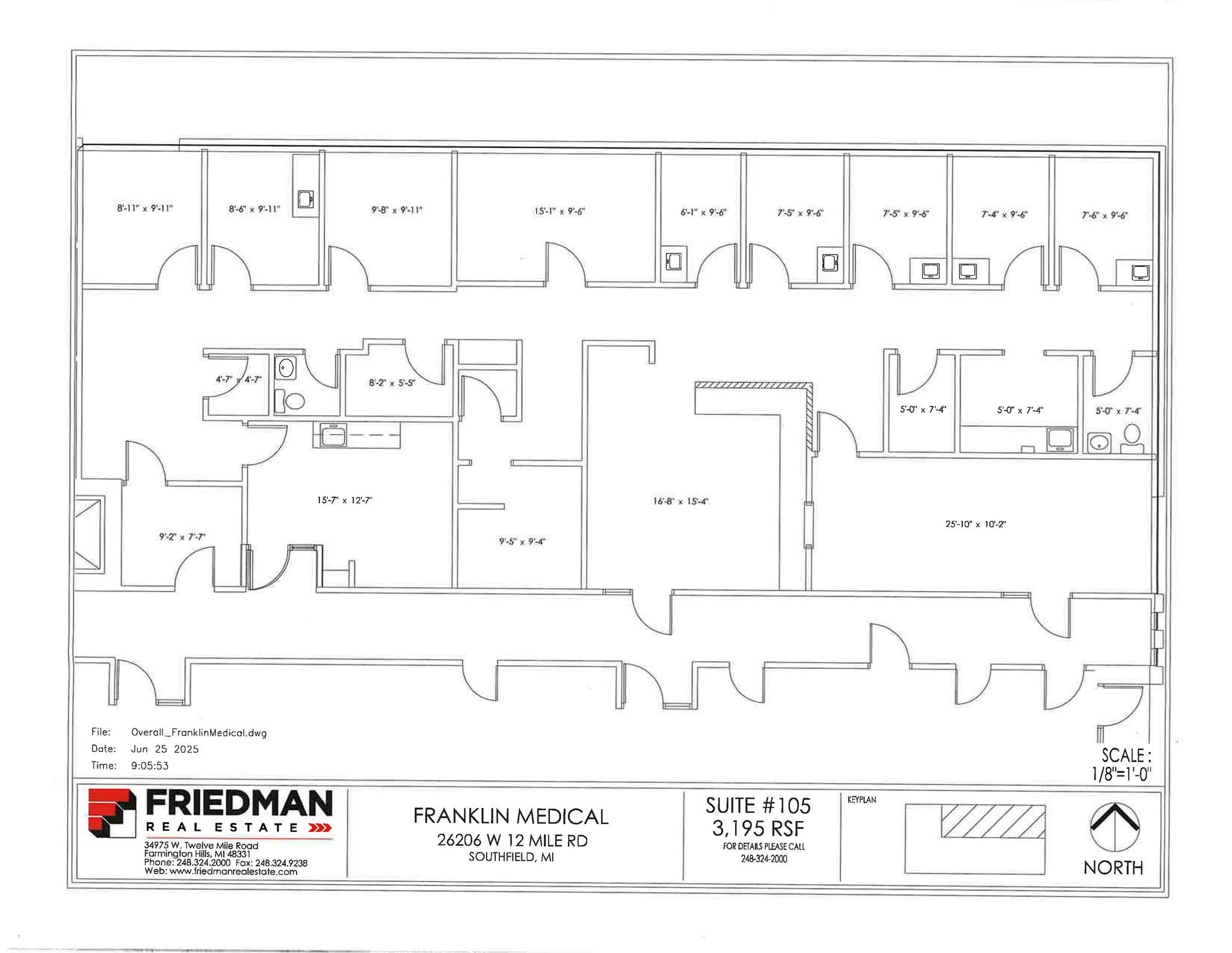 26206 W 12 Mile Rd, Southfield, MI à louer Plan d’étage- Image 1 de 1
