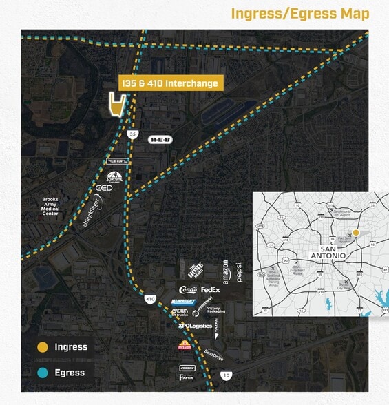 I-35 & 410 Interchange, San Antonio, TX for lease - Aerial - Image 2 of 3