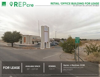 Plus de détails pour 1215 Anthony Dr, Anthony, NM - Bureau à louer