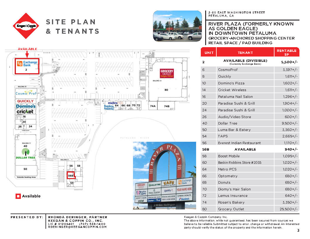 2 E Washington St, Petaluma, CA for lease Site Plan- Image 1 of 2