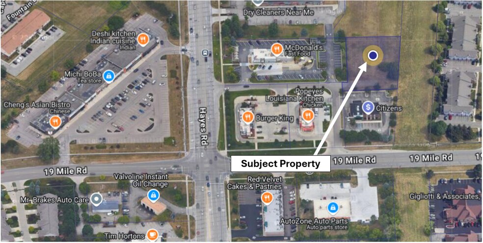 15341 19 Mile Rd, Clinton Twp, MI à vendre - Aérien - Image 2 de 12