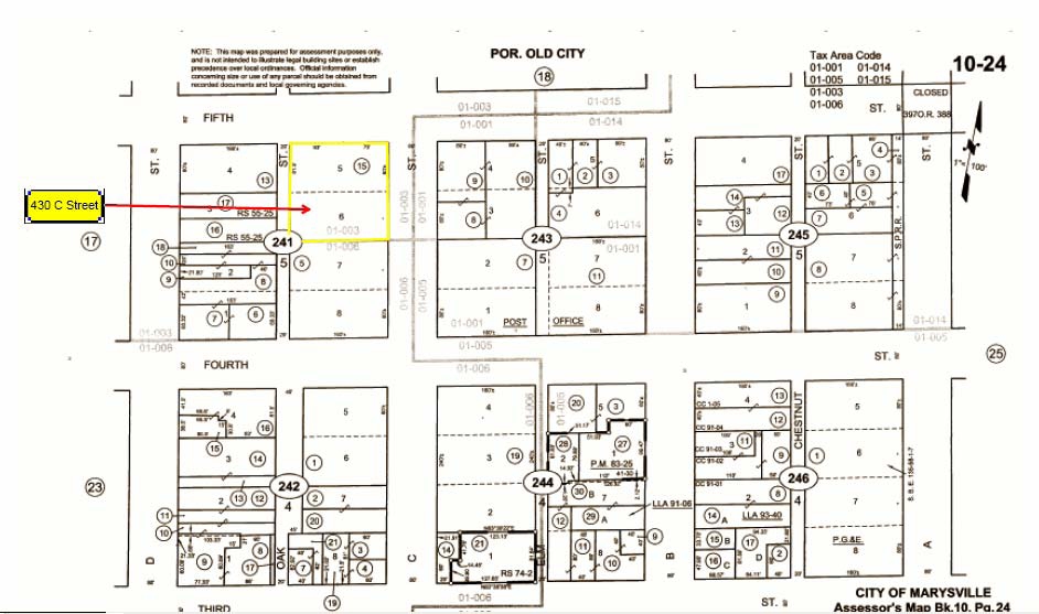 430 C St, Marysville, CA for lease - Plat Map - Image 2 of 2