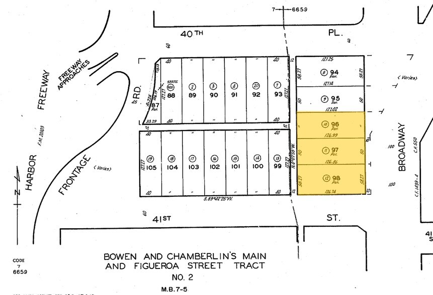 4069-4083 Broadway, Los Angeles, CA à vendre - Plan cadastral - Image 2 de 13