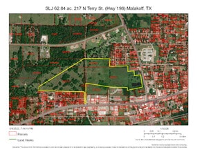 217 Terry, Malakoff, TX - Aerial  map view