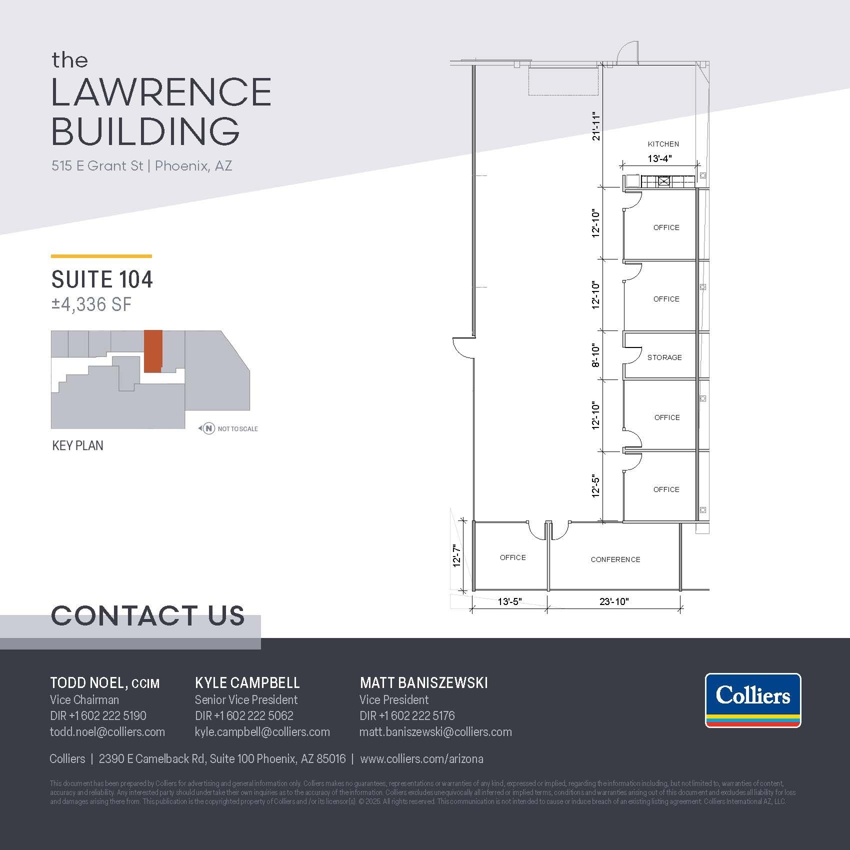 515 E Grant St, Phoenix, AZ for lease Floor Plan- Image 1 of 2