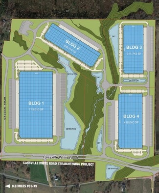 Plus de détails pour 0 Cassville White, White, GA - Industriel à vendre
