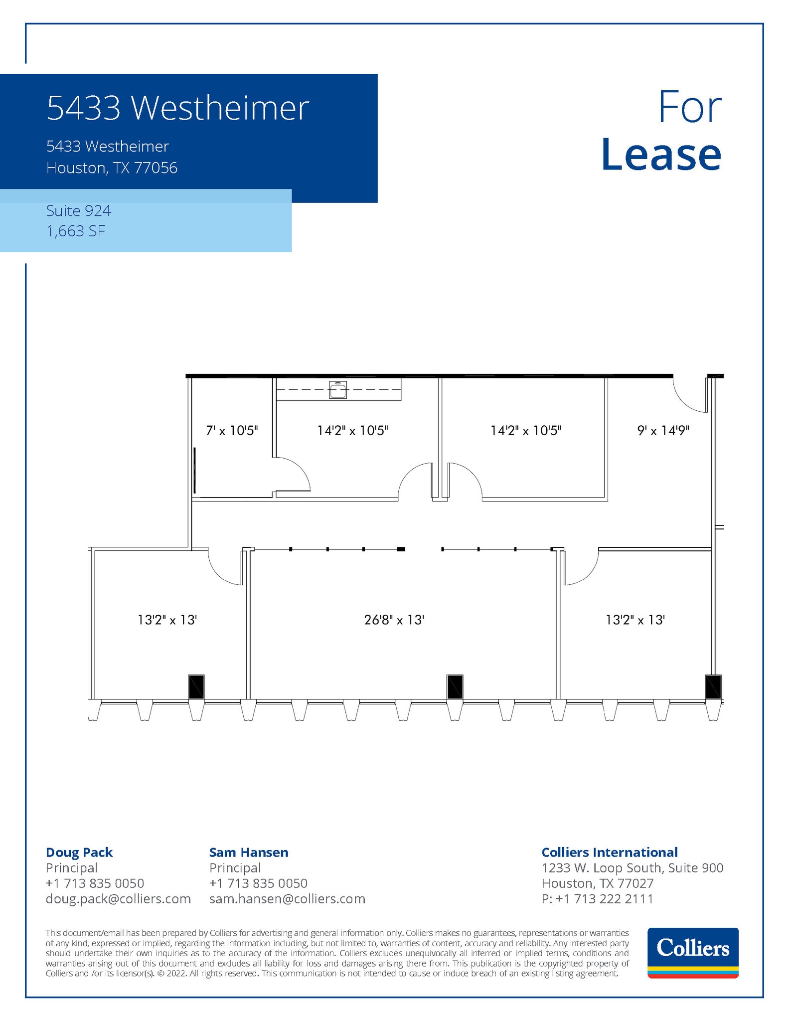 5433 Westheimer Rd, Houston, TX for lease Floor Plan- Image 1 of 1