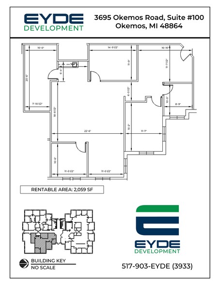 3695 Okemos Rd, Okemos, MI à louer - Plan de site - Image 3 de 3