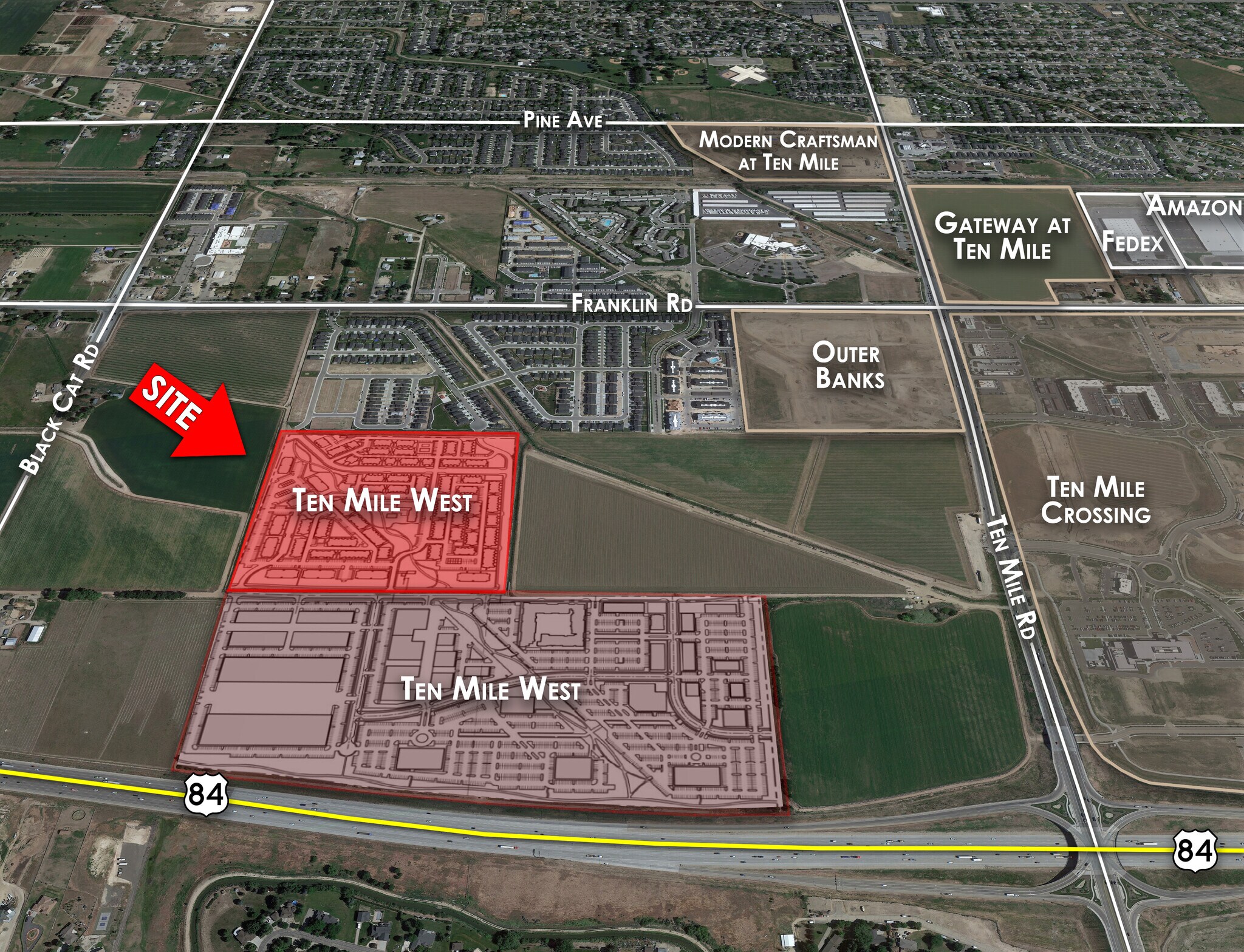 1085 Ten Mile, Meridian, ID for sale Aerial- Image 1 of 5