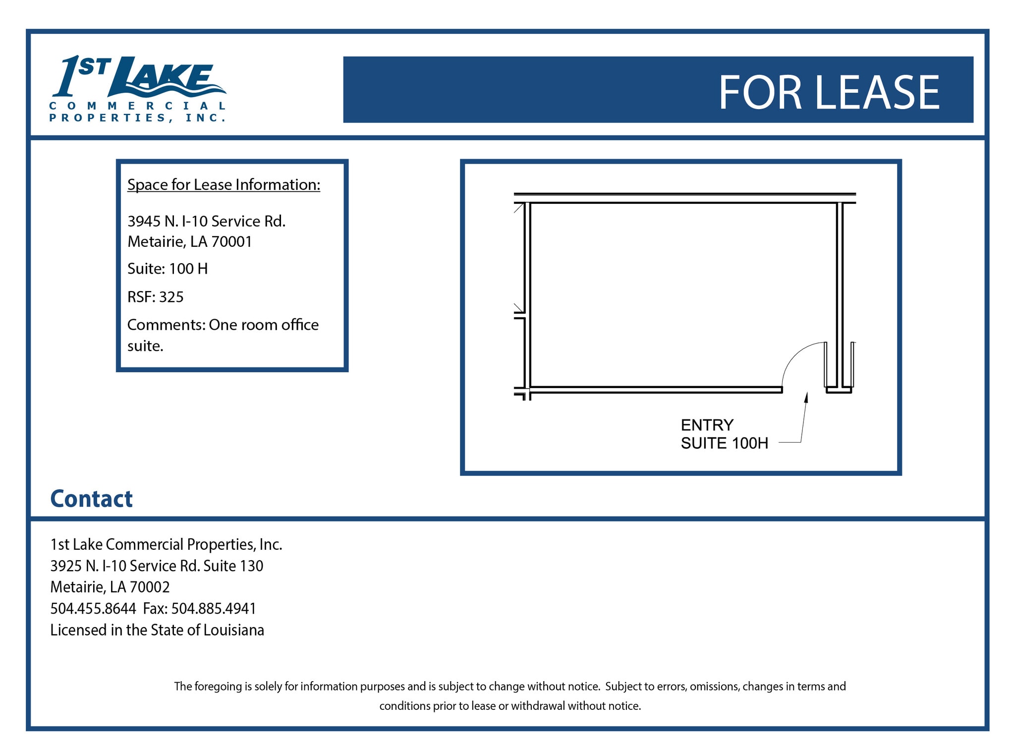 3945 N I-10 Service Rd, Metairie, LA for lease Floor Plan- Image 1 of 1
