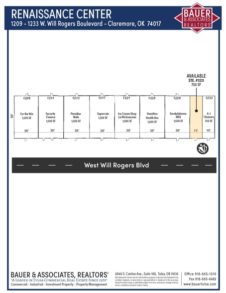 1219 W Will Rogers Blvd, Claremore, OK à louer - Plan de site - Image 2 de 7