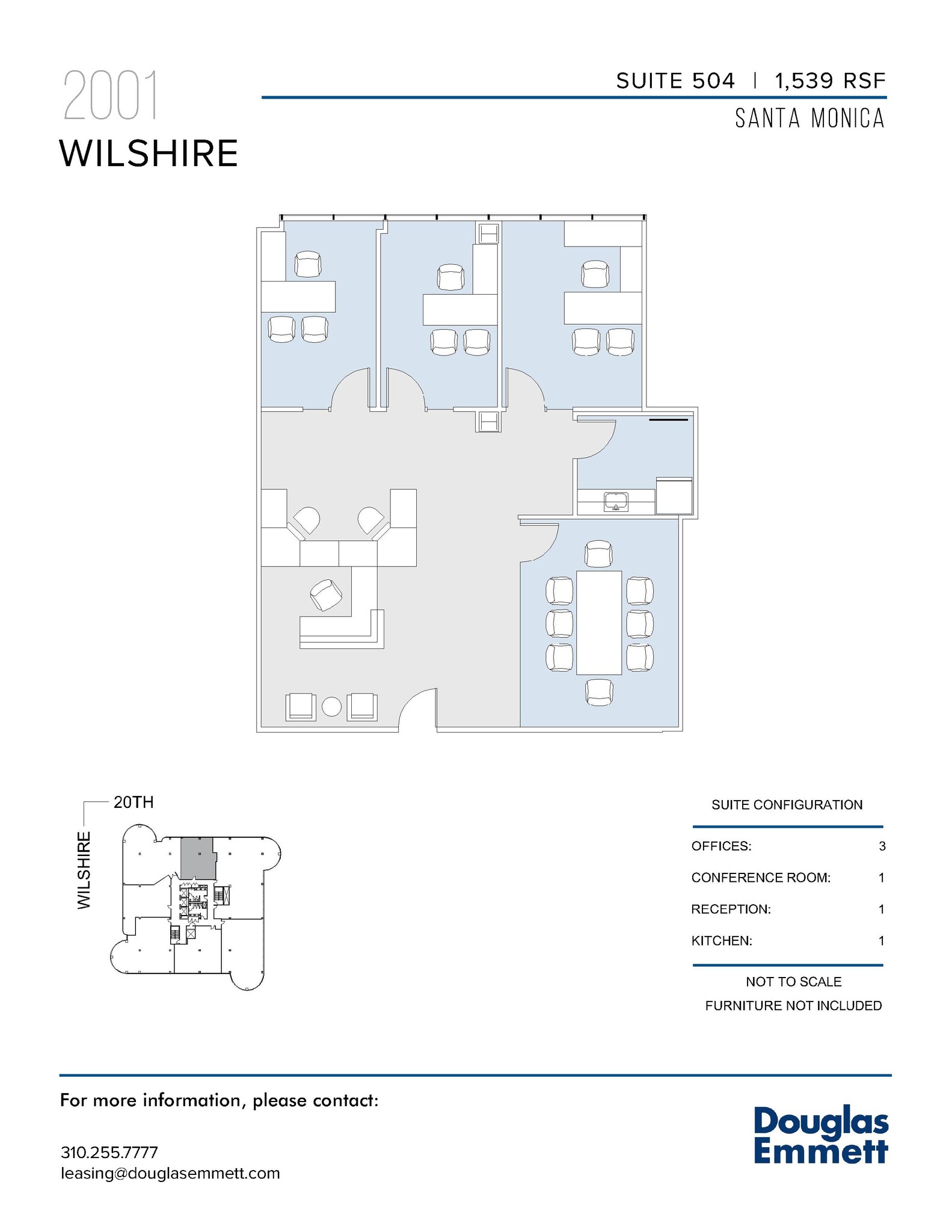 2001 Wilshire Blvd, Santa Monica, CA à louer Plan d’étage- Image 1 de 1