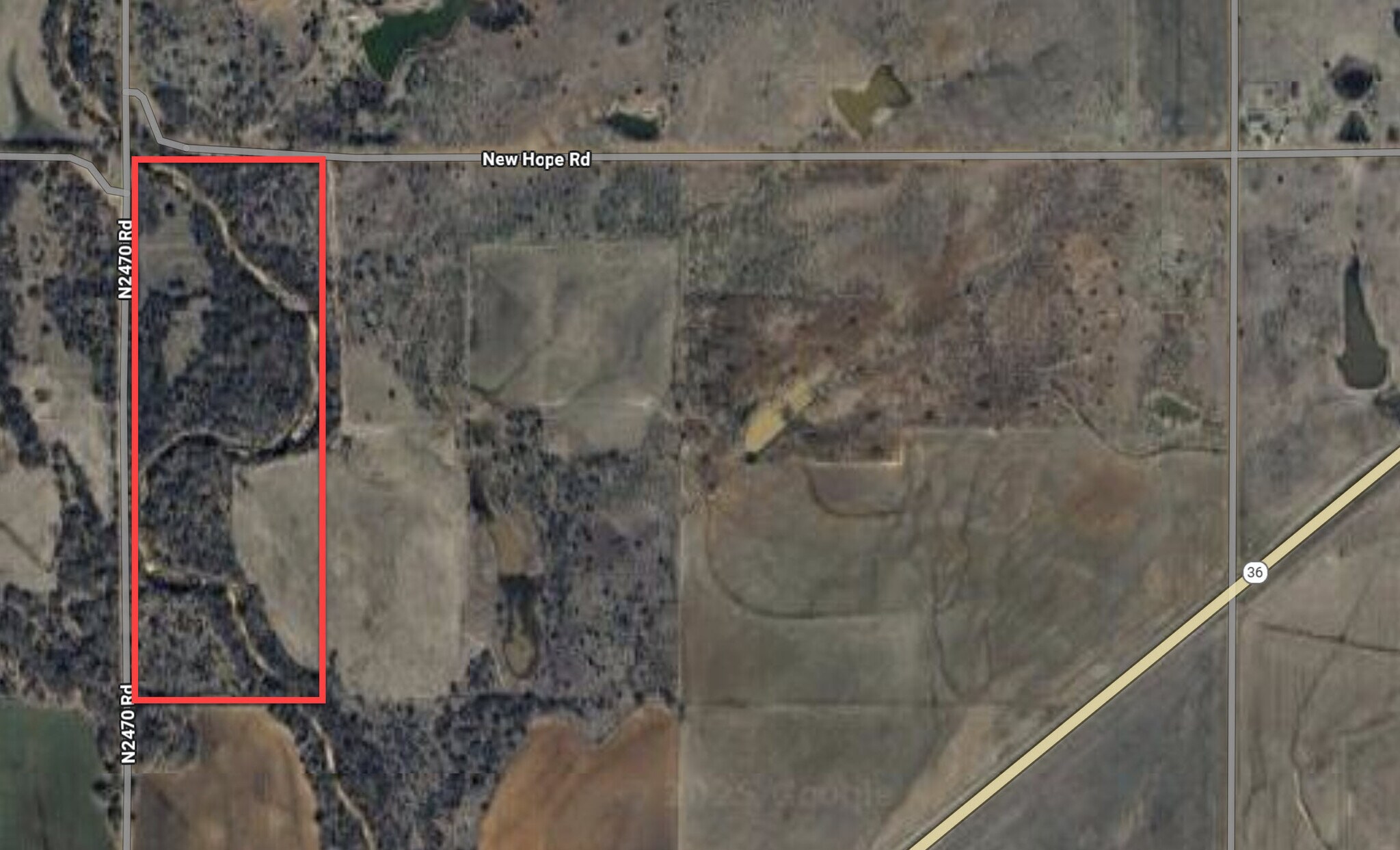 SEC of SW Paint Rd & New Hope Rd, Faxon, OK for sale Aerial- Image 1 of 3
