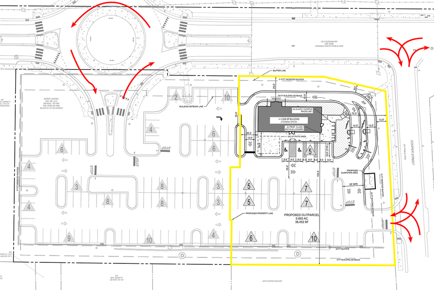 Old Durham Rd & Cooper St, Chapel Hill, NC à vendre - Plan de site - Image 3 de 3