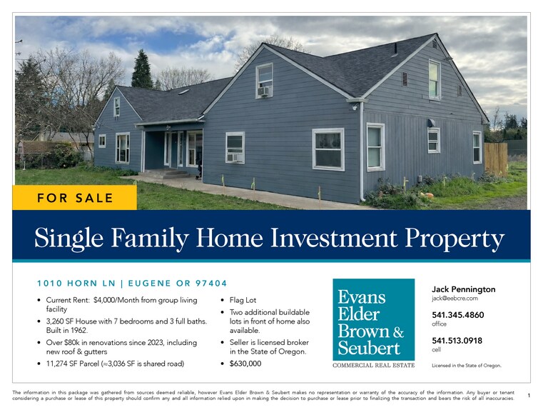 1010 Horn Ln, Eugene, OR à vendre - Photo du bâtiment - Image 2 de 7