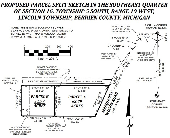 2601 W Marquette Woods Rd, Stevensville, MI à vendre - Plan cadastral - Image 2 de 2