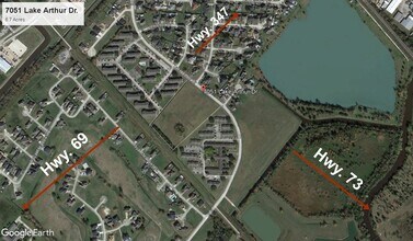 7051 Lake Arthur Dr, Port Arthur, TX - Aerial map view - Image1