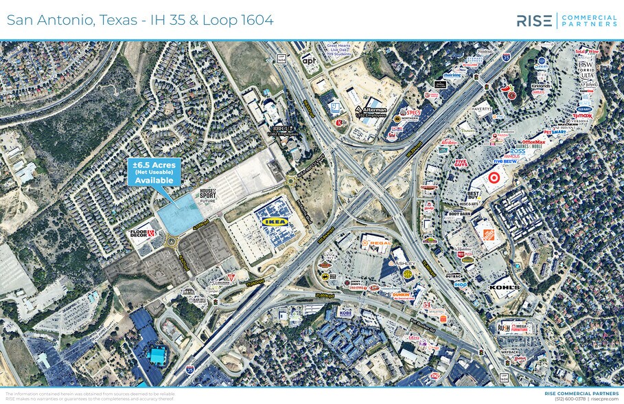 NWQ I-35 & Loop 1604 W, Live Oak, TX à vendre - Aérien - Image 1 de 3
