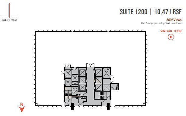 530 B St, San Diego, CA à louer Plan d  tage- Image 1 de 1