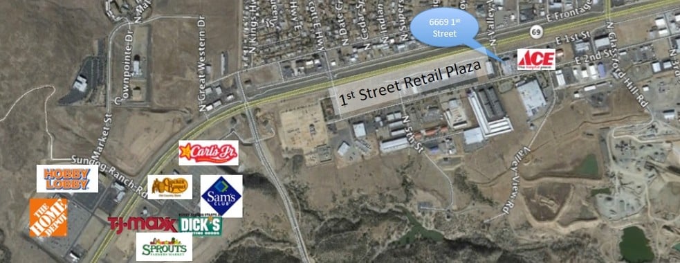 6669 E 1st St, Prescott Valley, AZ for lease - Aerial - Image 2 of 14