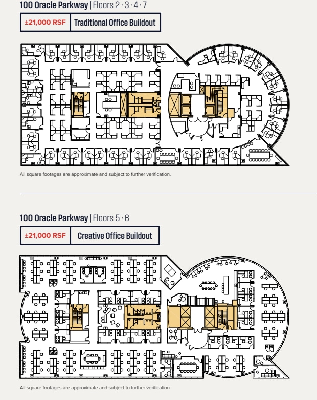 100 Oracle Pky, Redwood City, CA à louer Plan d’étage- Image 1 de 1