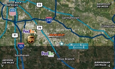 6099 Global Dr, Memphis, TN - AERIAL  map view - Image1