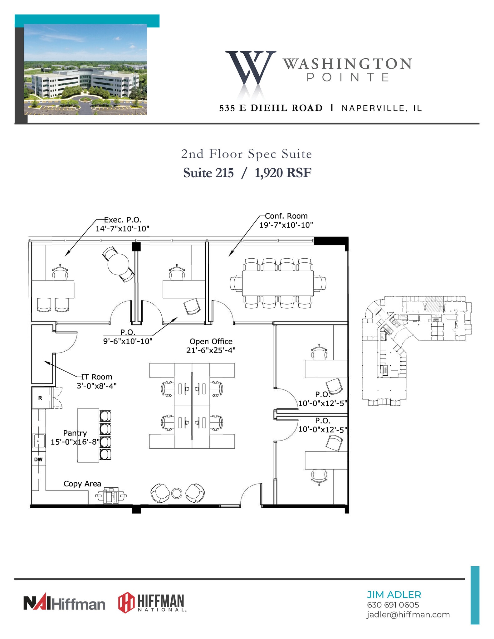 535 E Diehl Rd, Naperville, IL à louer Plan d’étage- Image 1 de 11