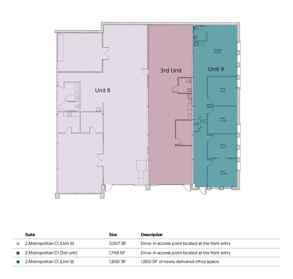 2 Metropolitan Ct, Gaithersburg, MD à louer Plan d’étage- Image 1 de 1