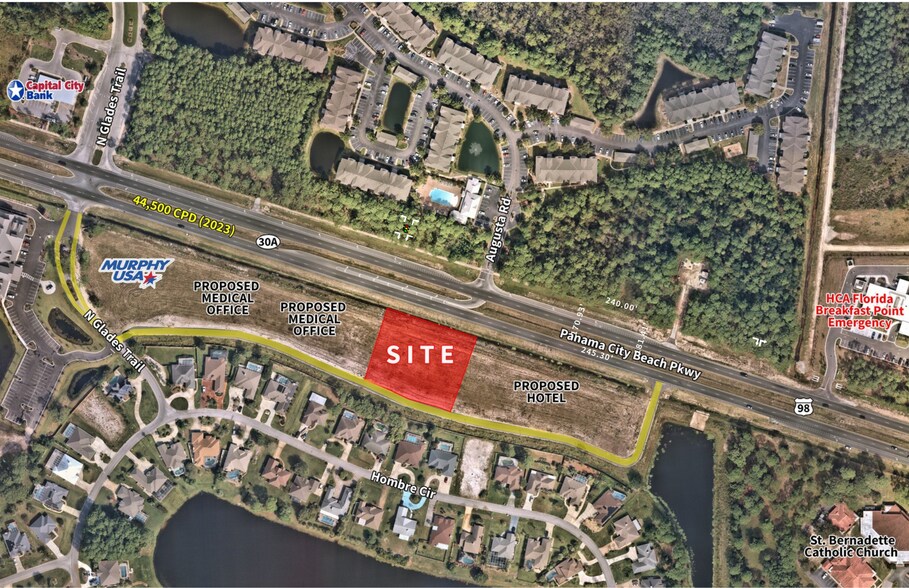 Hwy 98 and N Glades Trail, Panama City Beach, FL for lease - Building Photo - Image 2 of 4