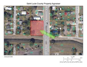 417 N 25th, Fort Pierce, FL - AÉRIEN  Vue de la carte