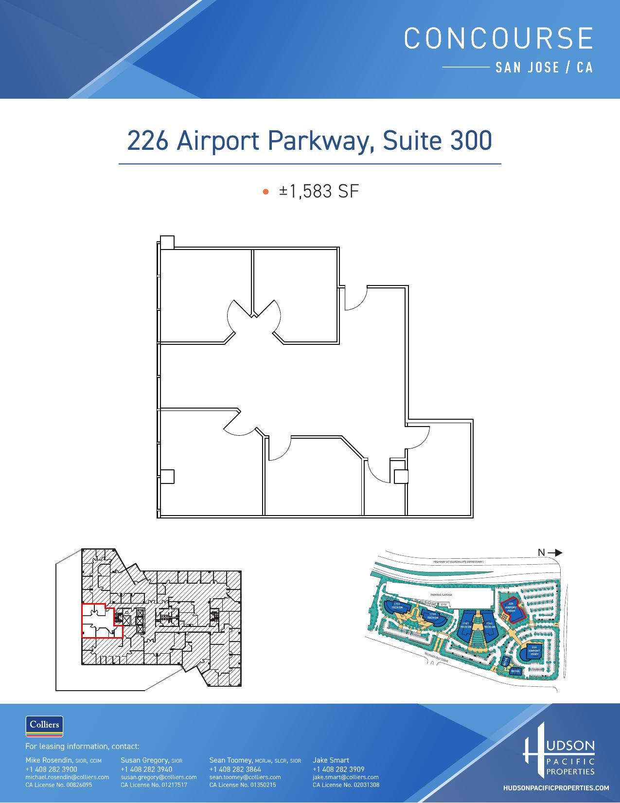 224 Airport Pkwy, San Jose, CA à louer Plan d’étage- Image 1 de 1