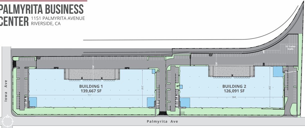 1151 Palmyrita Ave, Riverside, CA à louer - Plan de site - Image 2 de 2