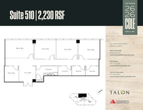 2626 Cole Ave, Dallas, TX à louer Plan d’étage- Image 1 de 1