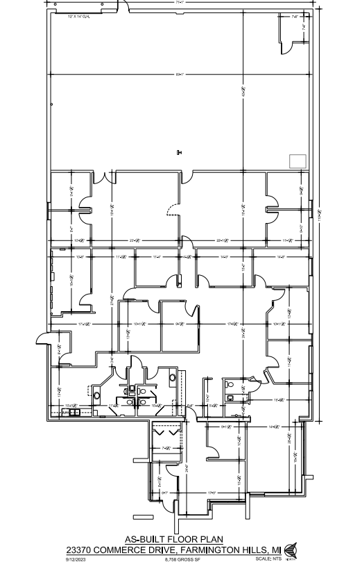 23370 Commerce Dr, Farmington Hills, MI à louer Plan d’étage- Image 1 de 1