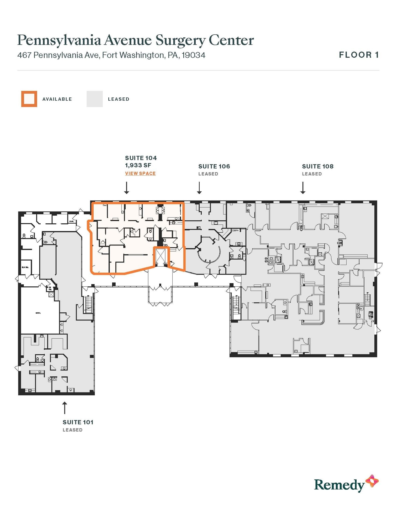 467 Pennsylvania Ave, Fort Washington, PA à louer Plan d’étage- Image 1 de 1