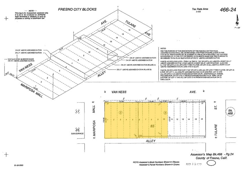 1055 Van Ness Ave, Fresno, CA à vendre - Plan cadastral - Image 3 de 26