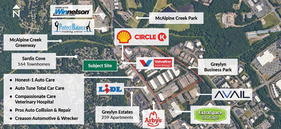 9112 Monroe, Charlotte, NC à louer - Aérien - Image 2 de 3