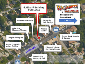 3412 W Lake Rd, Erie, PA - aerial  map view