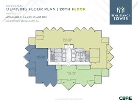 801 K St, Sacramento, CA à louer Plan d’étage- Image 2 de 2