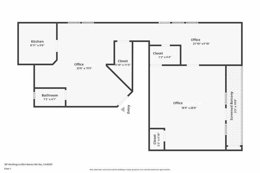 337-3 Washington Blvd, Venice, CA à louer - Plan d’étage - Image 2 de 17