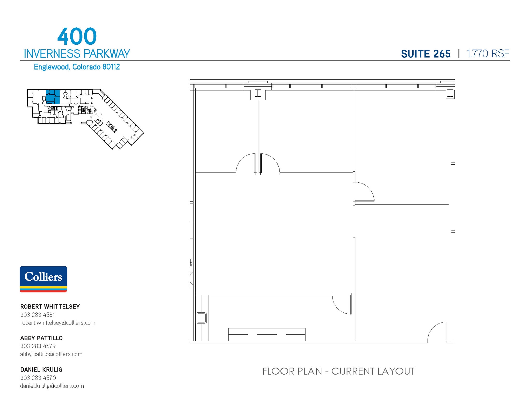 400 Inverness Pky, Englewood, CO à louer Plan d’étage- Image 1 de 1