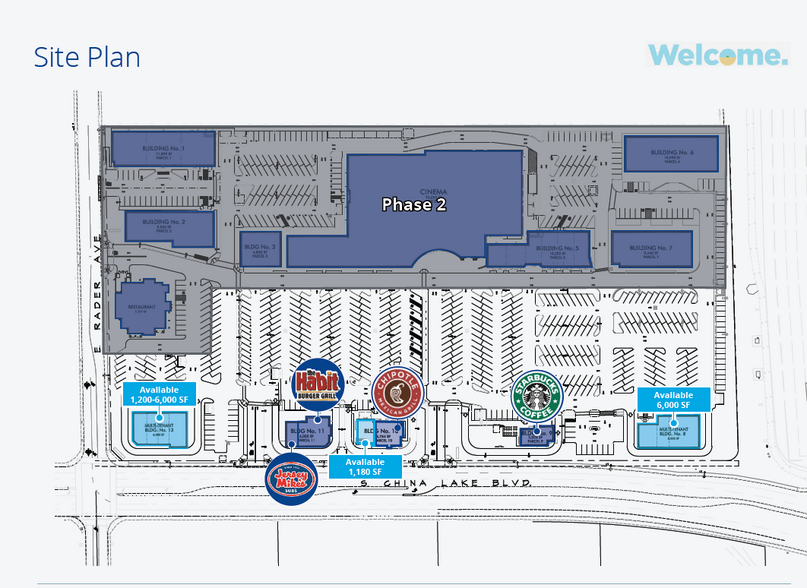 850 S China Lake Blvd, Ridgecrest, CA for lease - Site Plan - Image 2 of 3