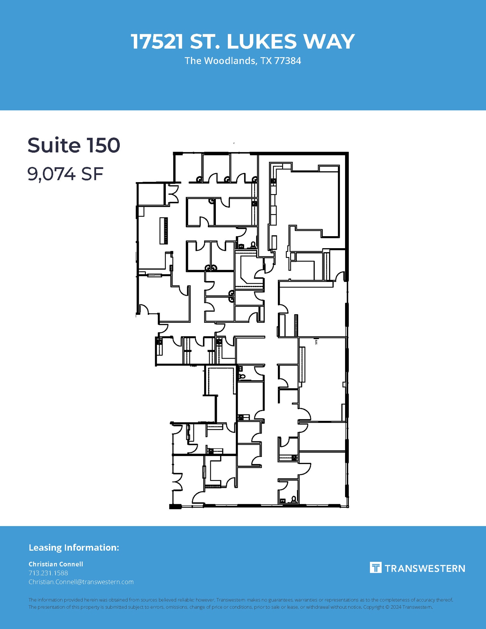 17521 St. Lukes Way, The Woodlands, TX à louer Plan d’étage- Image 1 de 1